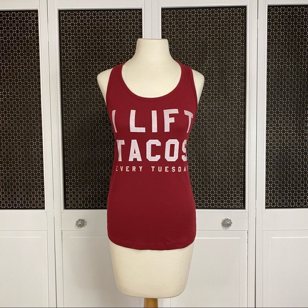 I Lift Tacos Every Tuesday Racerback Workout Athletic Tank Fifth Sun Size Small